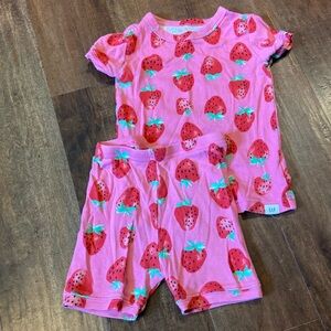 Strawberry print pajamas